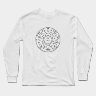 Key of Solomon Pentacle of Mars | Occult symbol Long Sleeve T-Shirt